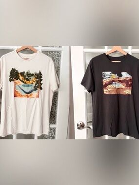 GOODFELLOW & CO Outdoor Graphic T-Shirts (2) Sz L